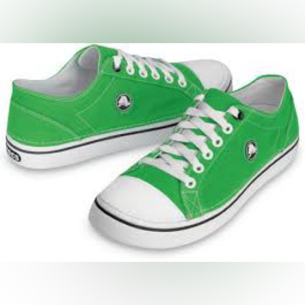 CROCS Hover Lace Up in Lime White - Chuck-style Shoes